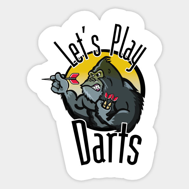 Let's Play Darts Sticker by nickemporium1